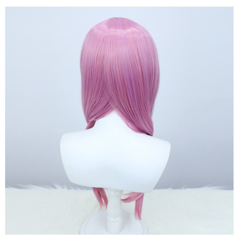 Zur Lane Hibiki Cosplay Wig Pink Long Hair with Cap Anime Wigs 65CM