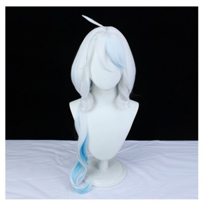 【Genshin Impact】Venti & Fischl Cosplay Wig - Enchanting 90cm Silver Cascade w/Cap, Unleash Divine Elegance, Soar in Style at Any Age, Mesmerize Crowds