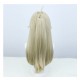  Genshin Impact Qiqi Cosplay Wig  Brown Hair  with Cap Anime Wigs for Adults and Kids Halloween Christmas Party 70CM