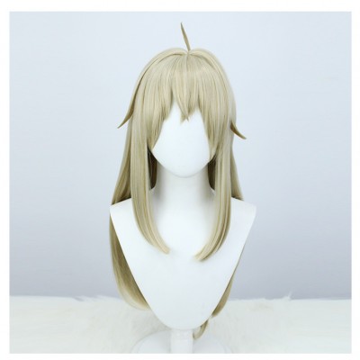 【Genshin Impact】Qiqi Cosplay Wig - 70cm Charming Brown Hair w/ Cap, Ideal for All Ages at Parties & Festivals