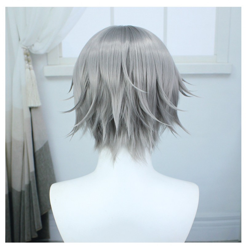 Honkai Impact 3rd Explorer Star Cosplay Wig Silver Short Wig with Cap Anime Wigs for Men 30CM