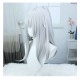 Honkai Impact 3rd Jingyuan Cosplay Wig White Long Wig with Cap Anime Wigs for Men Christmas Party 50CM