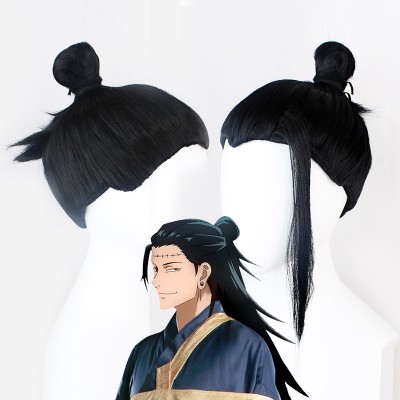Jujutsu Kaisen Yuji Itadori Cosplay Wig Black Short Wig with Cap Anime Wigs for Men 30CM