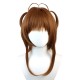Cardcaptor Sakura Kinomoto Sakura Cosplay Wig Brown Short Wig with Cap Anime Wigs for Adults 35CM