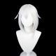 Genshin Impact |Paimon Hostess Cosplay Wig Short Silver Gray Traveler Style 35cm