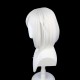 Genshin Impact poster girl Cosplay Wig White Short Wig with Bangs Anime Wigs for Male 30CM