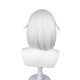 Genshin Impact poster girl Cosplay Wig White Short Wig with Bangs Anime Wigs for Male 30CM