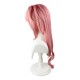 Genshin Impact Ayaka Kamisato Cosplay Wig 85cm Long Curly Hair with Bang Wig Pink 85CM