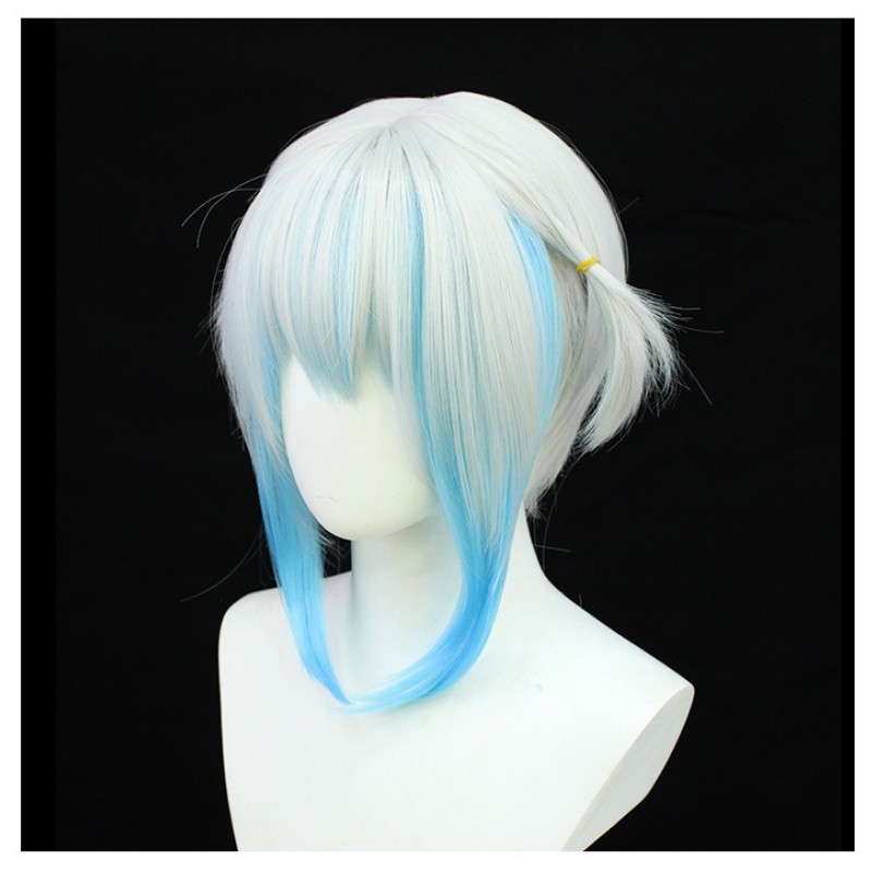Hololive Virtual Idol Gawr Gura VTuber Shark Girl Cosplay Wig 35cm