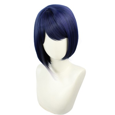 【Genshin Impact】Kujou Sara Cosplay Wig - Authentic Dark Blue 30cm Shorter Hair, Instant Fandom, Unleash Your Inner Warrior