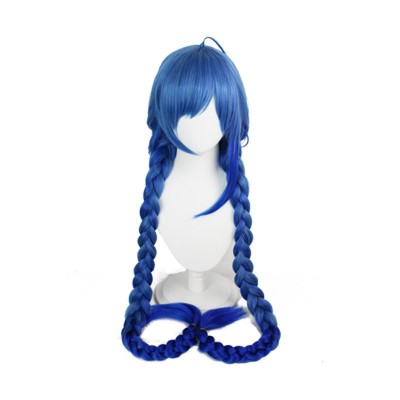 【Mystic Elegance】Da Qiao Miko Cosplay Wig - Captivating 100cm Royal Blue Waves for Enchanting Looks