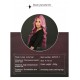 Starry Purple Highlights Lace Front Middle Part Curly Wig