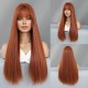 Pink Highlights Long Straight Hair Wig Perfect for Lolita Style
