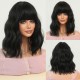 Vibrant Orange Short Curly Wig with Feathery Bangs