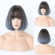 Gradient Bob Wig with Straight Bangs