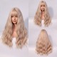 Synthetic Wig Gray Gradient Wig For Women With Long Curly hair And Bangs Ready To Go