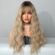 Synthetic Wig Women's Long Wavy Hair Blonde Wig Set Rose Net Ready to Go