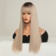 Synthetic Wig Long Straight Hair Champagne Blonde Wig  Ready to Go