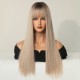 Synthetic Wig Long Straight Hair Champagne Blonde Wig  Ready to Go