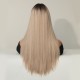 Synthetic Wig Long Straight Hair Champagne Blonde Wig  Ready to Go