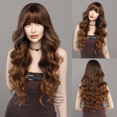 Multicolor Magic Waves Extensive Voluminous Curls, Dazzling Highlights, Transform into a Trendsetter in Seconds, Flaunt Your Unique Flair – Embark on the Spotlight Journey Now 67cm