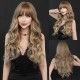 Layered Bangs Hazelnut Mocha Long Curly Wig