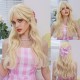 Barbie Blonde Long Curls Center Part Wig