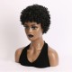 Synthetic Wig Fashion Wig Black Small Curly Elastic Mesh Wig for Women