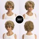 Synthetic Wig Women's Light Blonde Short Curly Hair Small Curly Wig Headgear 