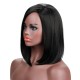 Synthetic Wig Women's Fashion Black Straight Medium-Lenght Hair