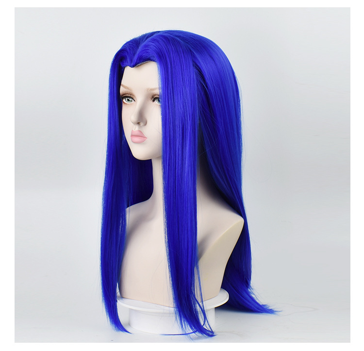 Long blue hair wig, ideal for completing anime cosplay looks