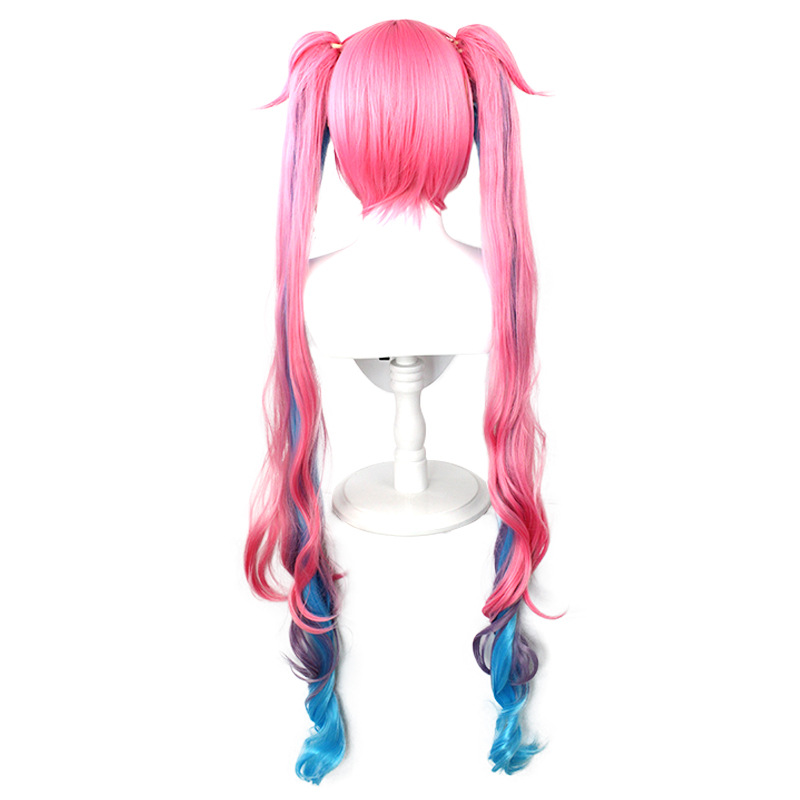 Transform into an anime character with this glamorous pink long hair wig. The flowing length adds an extra layer of authenticity to your cosplay, ensuring a captivating and eye-catching appearance