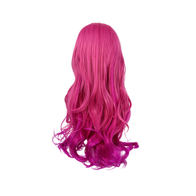 Blossom into vibrant pink hues with this long anime wig and character cap, ensuring a standout appearance that captures the essence of playful and youthful anime characters