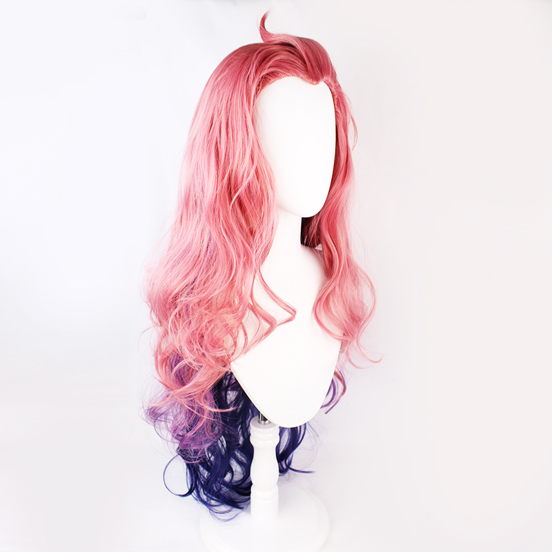 Make a statement with this vivid pink and purple cosplay wig. The included cap provides a secure and comfortable fit, offering a stylish solution for achieving your favorite anime character's look