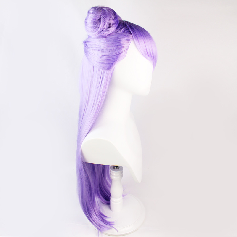 Embark on a whimsical journey with this playful long purple hair wig. The included cap ensures a secure and comfy fit, making it a must-have accessory for anime enthusiasts who enjoy a dash of playfulness