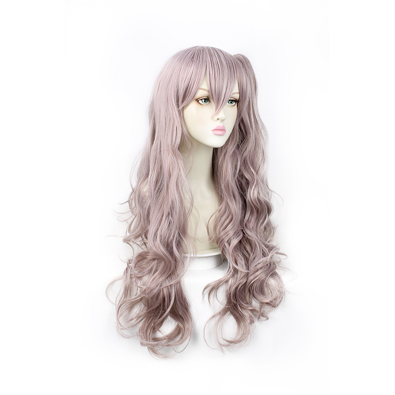 Effortlessly achieve anime glamour with this silver curly long wig featuring a sleek cap. Elevate your cosplay game with a stylish and secure accessory that adds character and flair to your overall look
