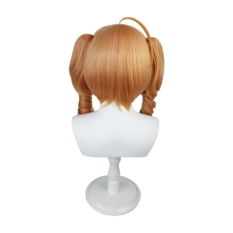 Capture captivating curly charm with this brown curly long wig, enhanced by a stylish cap, ensuring a standout and enchanting presence in anime cosplay