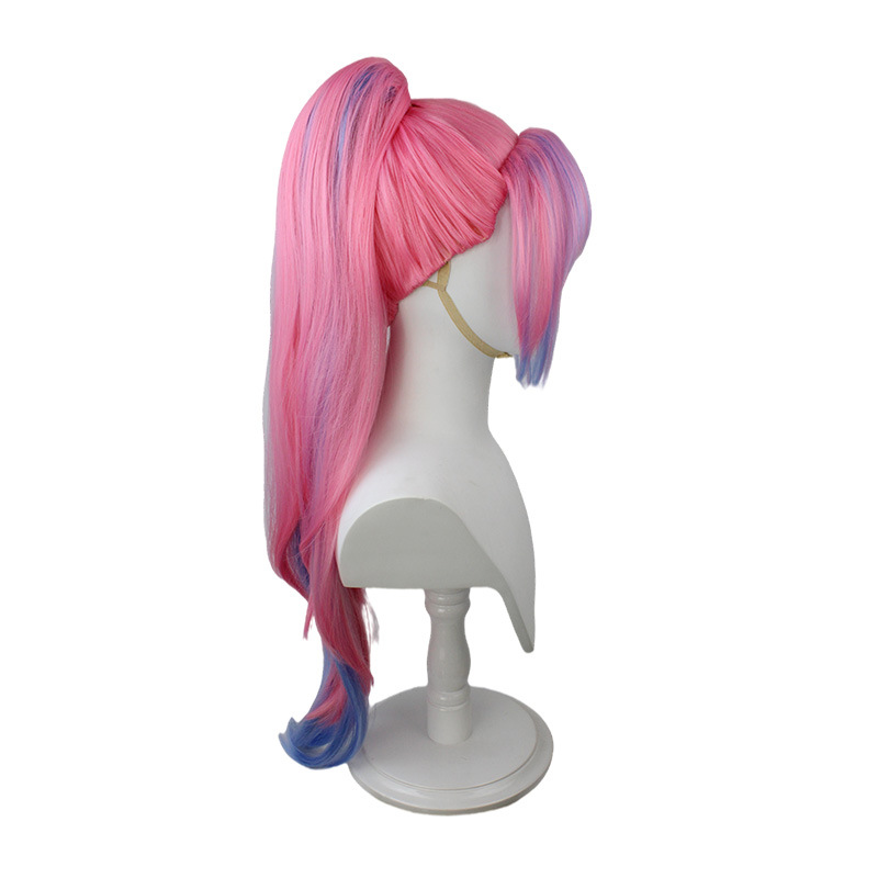 Elevate your character portrayal with this captivating pink wig featuring eye-catching blue highlights. The ideal accessory for men in the world of anime cosplay, offering a unique and trendy aesthetic