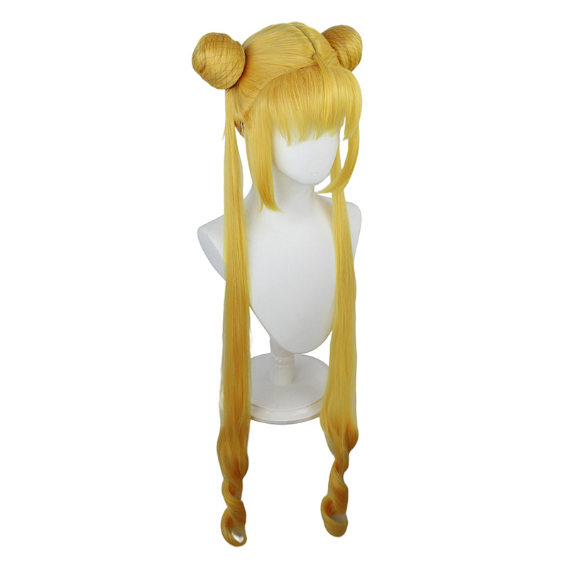 Discover the world of anime-inspired cosplay with our long yellow wig, tailored for women. The cap ensures a secure fit, making it an ideal accessory for your next event
