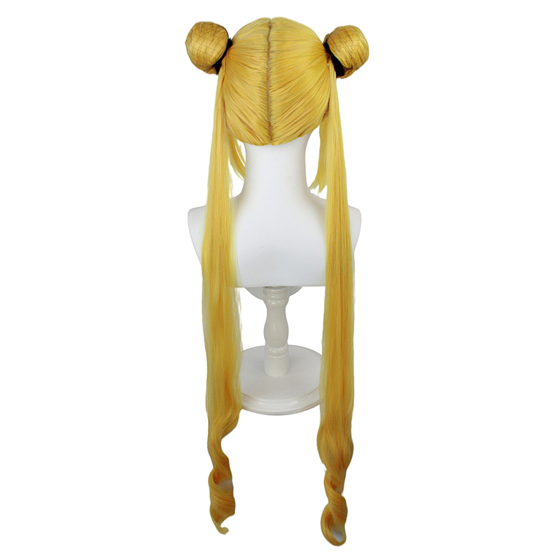 Make a bold fashion statement with our fashionable yellow anime wig crafted for women. The long wig, paired with a convenient cap, is perfect for any cosplay occasion