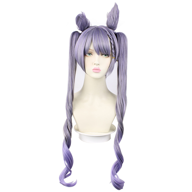Ignite your passionate side with this long wig tailored for anime devotees. The cap offers a secure fit, enabling you to fully engage in the world of cosplay with a bold and dynamic purple aesthetic
