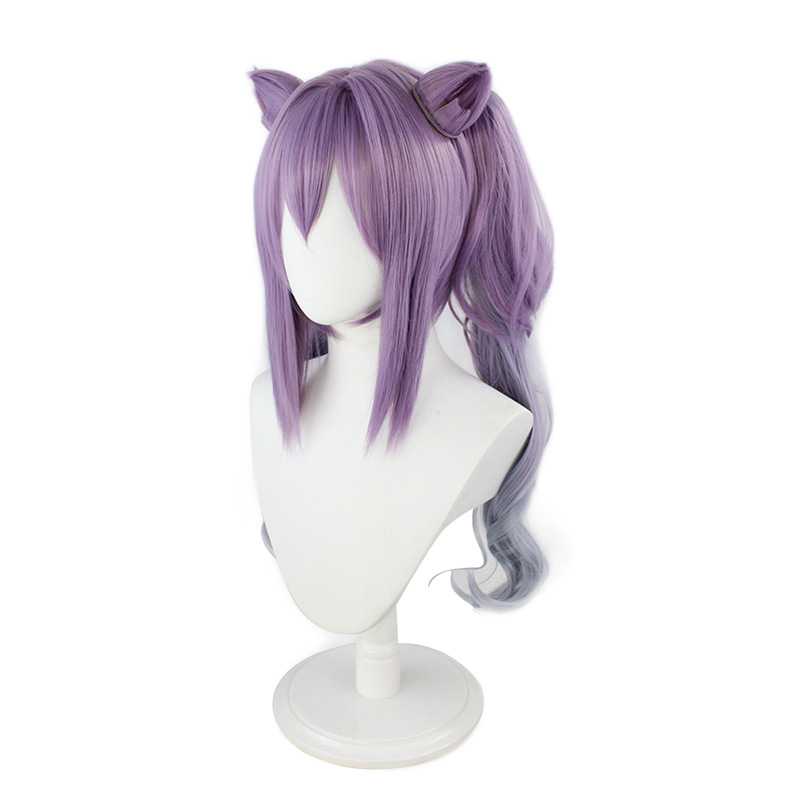 Radiate with vibrant vibes in this anime wig, showcasing captivating purple highlights on long flowing hair. Accompanied by a cap for comfort, it's the perfect accessory to bring a touch of radiance to your cosplay ensemble