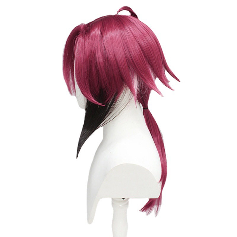 Radiate with vibrant vibes in this short wine red wig paired with a comfortable cap. Crafted for anime enthusiasts, the secure cap guarantees stability, allowing you to embrace the allure of your favorite characters