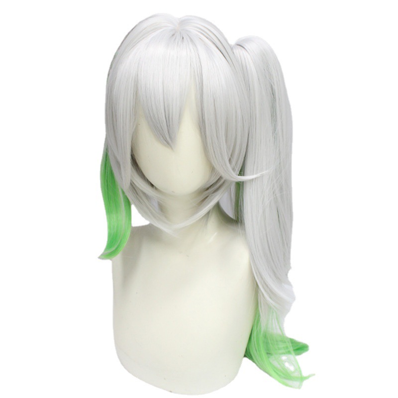 Unleash dynamic transformation with this men's white short wig designed for anime cosplay. The accompanying cap ensures a secure fit, making it an ideal choice for male enthusiasts