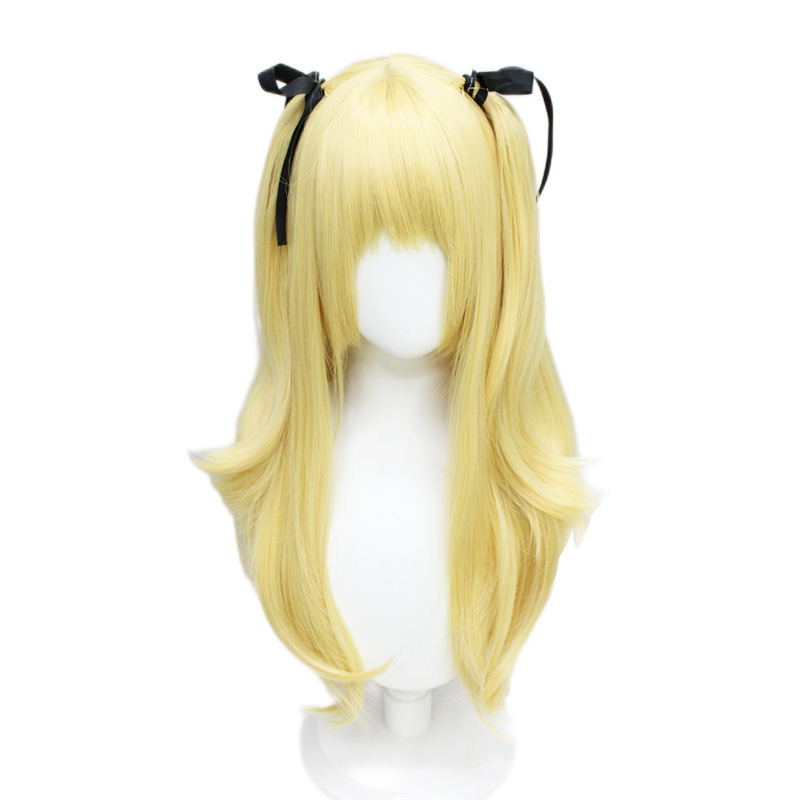 Enhance your cosplay ensemble with this vibrant yellow long wig, accompanied by a convenient cap. Explore our anime wigs collection for an eye-catching transformation