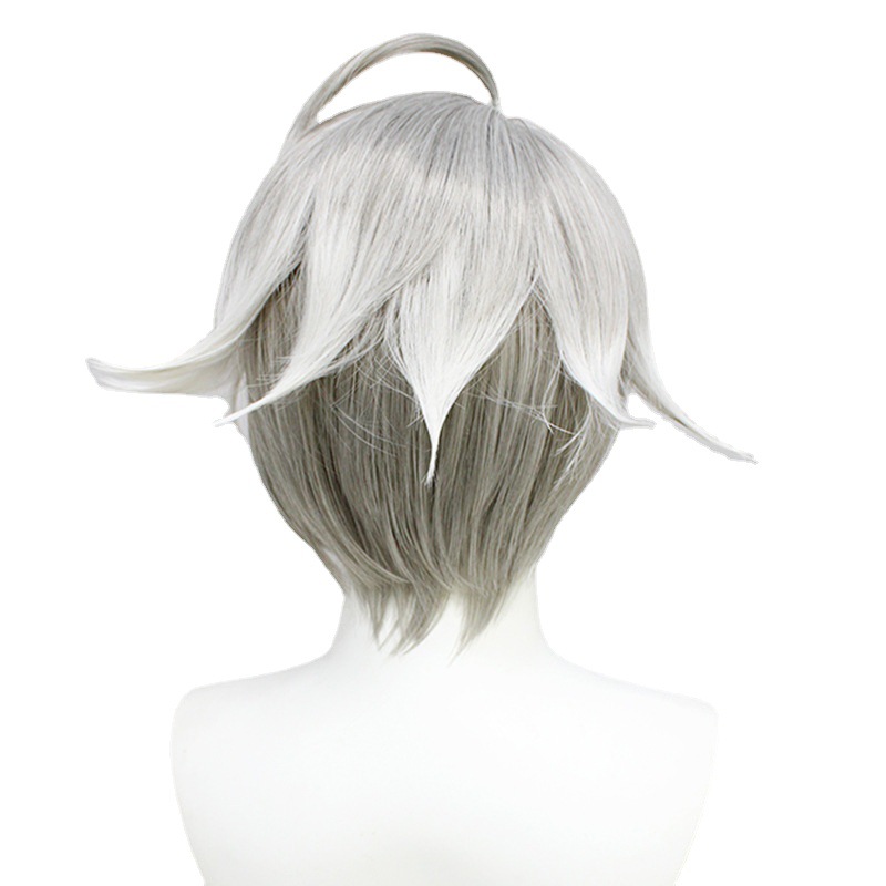 Experience bangs bliss with this silver short wig and cap anime combo. Elevate your cosplaying adventures with a chic and comfortable ensemble that adds character and charm
