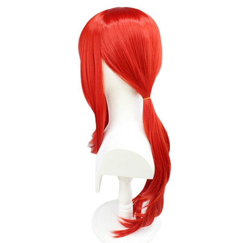 Unleash the allure of captivating crimson waves with this long red hair anime wig. The secure cap guarantees a comfortable and snug fit, making it an essential accessory for cosplayers seeking both style and ease