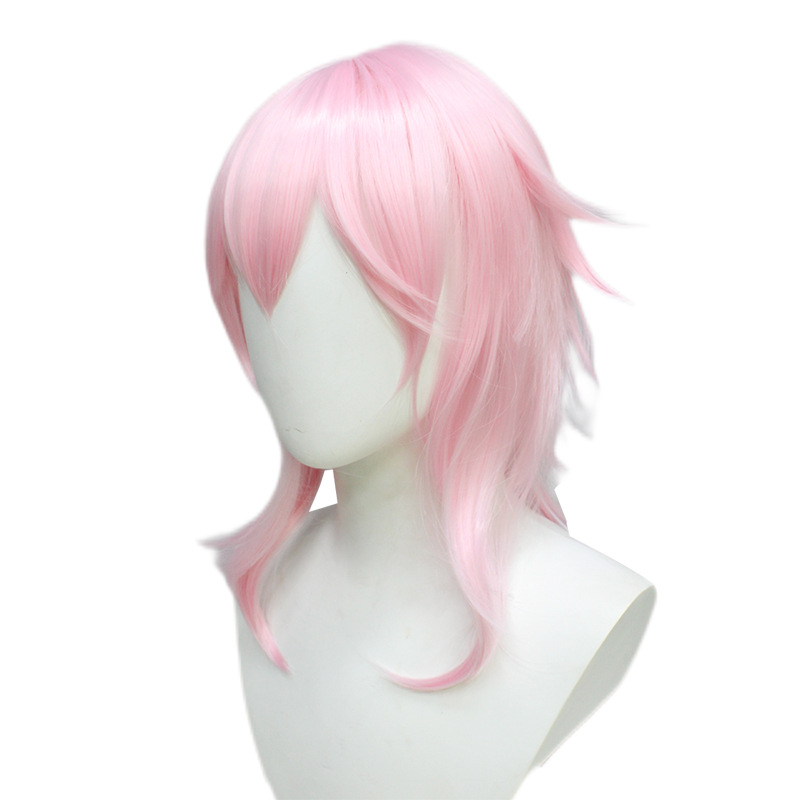 Achieve cosplay chic with this pink short wig featuring a comfortable cap. Perfect for anime-inspired looks, the wig and cap combo offers a stylish and confident character transformation