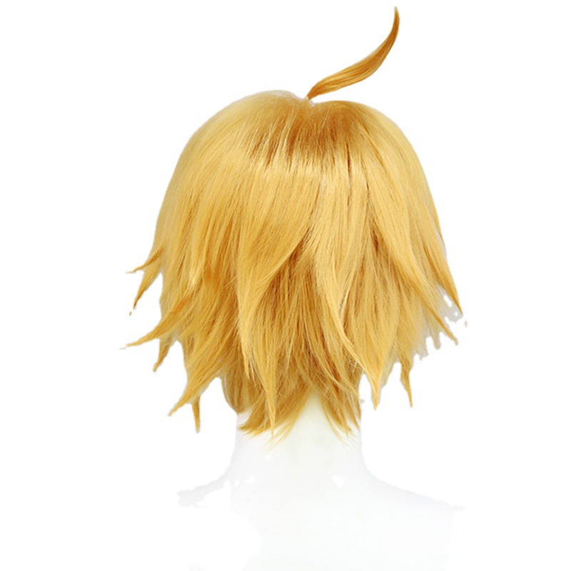 Make a bold statement with our trendy yellow anime wig tailored for adults. The short wig, complete with a cap, offers both convenience and style for any cosplay event
