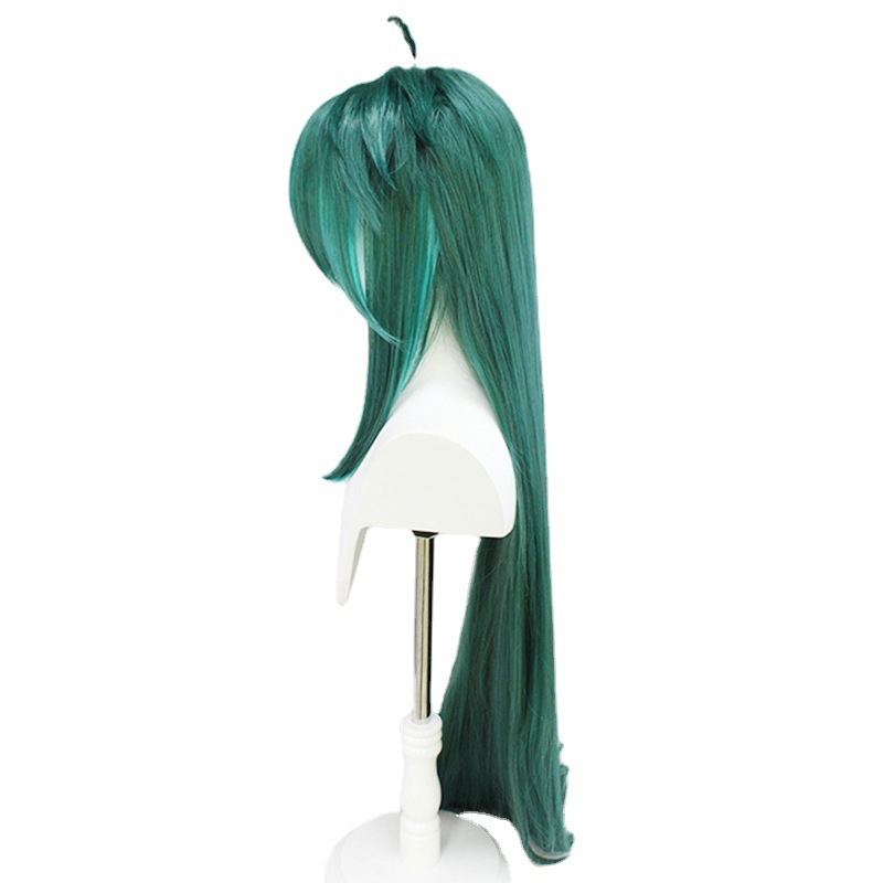 Capture nature's grace with this long straight dark green wig, a perfect choice for anime enthusiasts seeking a harmonious blend of style and character authenticity